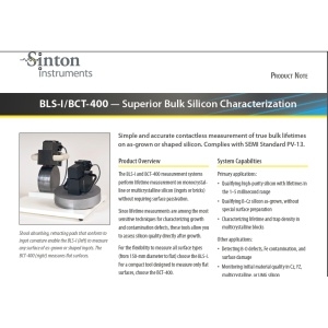 美国Sinton 少子寿命测试仪 BCT-400/BLS-I